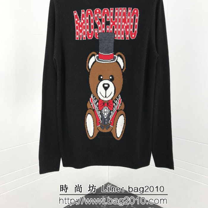 MOSCHIN莫斯奇諾 18SS秋冬新款  減齡款小熊提花圖案毛衣 情侶款  ydi1308